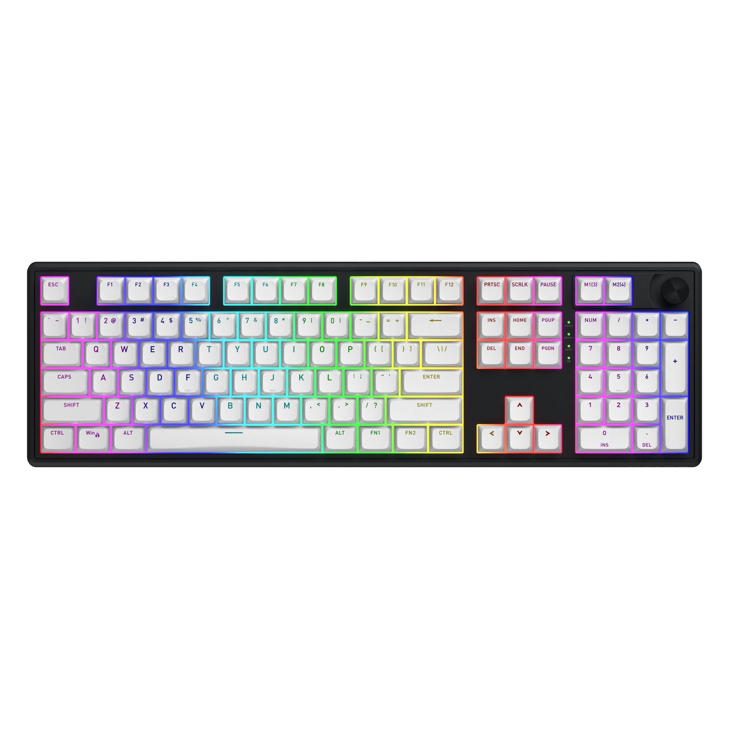 Hator skyfall wireless, tastiera da gioco (nera, layout americano, hator aurum lemon, rgb, double shot abs, hot-swap, bluetooth usb-c da 2,4 ghz)