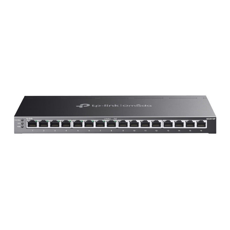 Tp-link omada sg2016p switch gigabit intelligente a 16 porte (nero, 8x poe+)