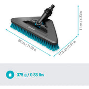 Gardena cleansystem steelborstel hard flex, borstel voor grotere, harde vlakken wasborstel (grijs turquoise, 18814-20) - afbeelding 3