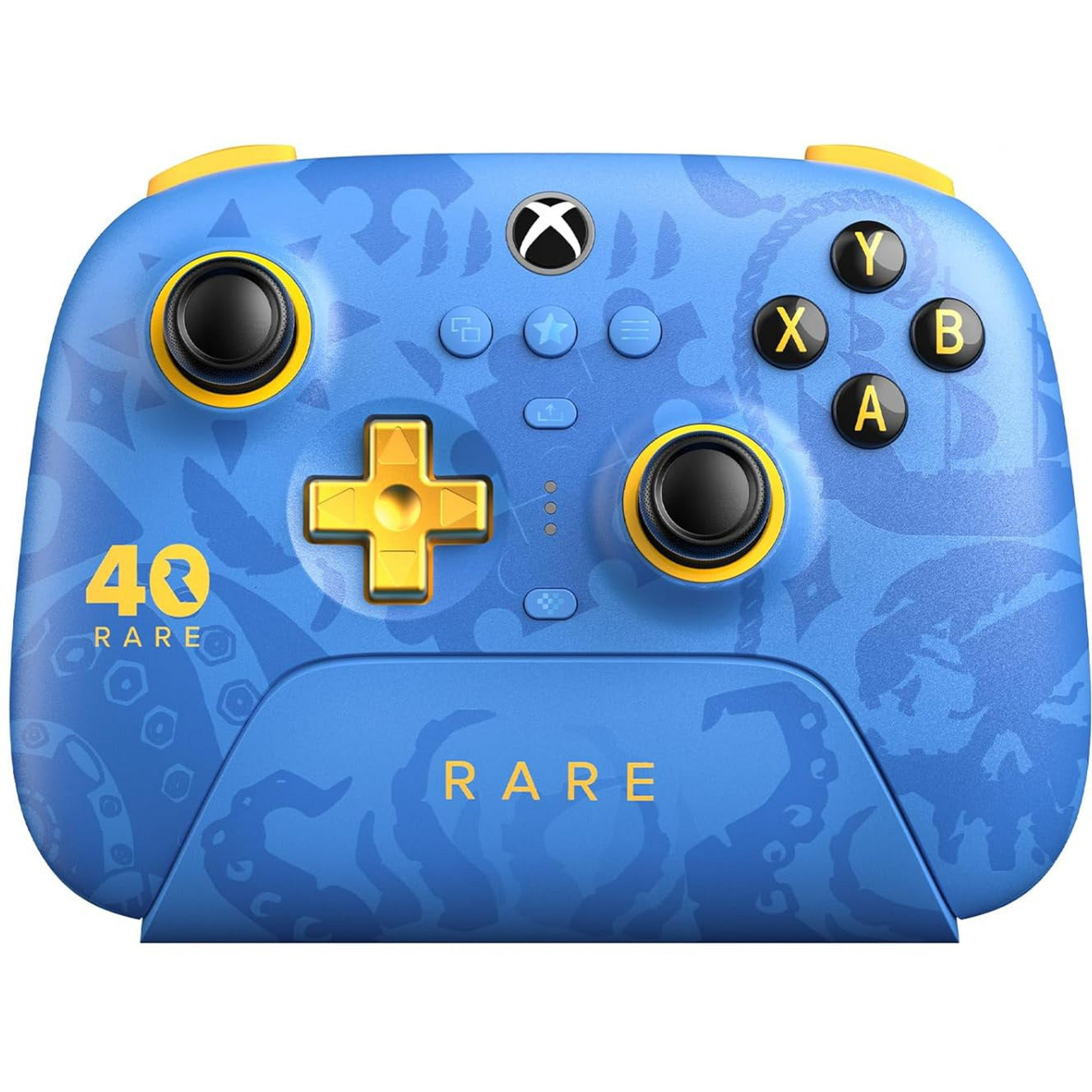 Controlador 8bitdo ultimate de 3 modos para xbox - rara edición del 40 aniversario (oro azul, xbox series x|s, xbox one, pc, bluetooth usb-c 2,4 ghz)