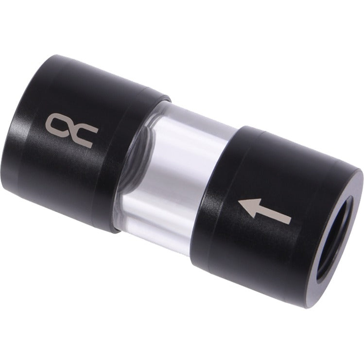 Alphacool eiszapfen filtro in linea acrilico acetale g1 4 filettatura interna (nero trasparente)