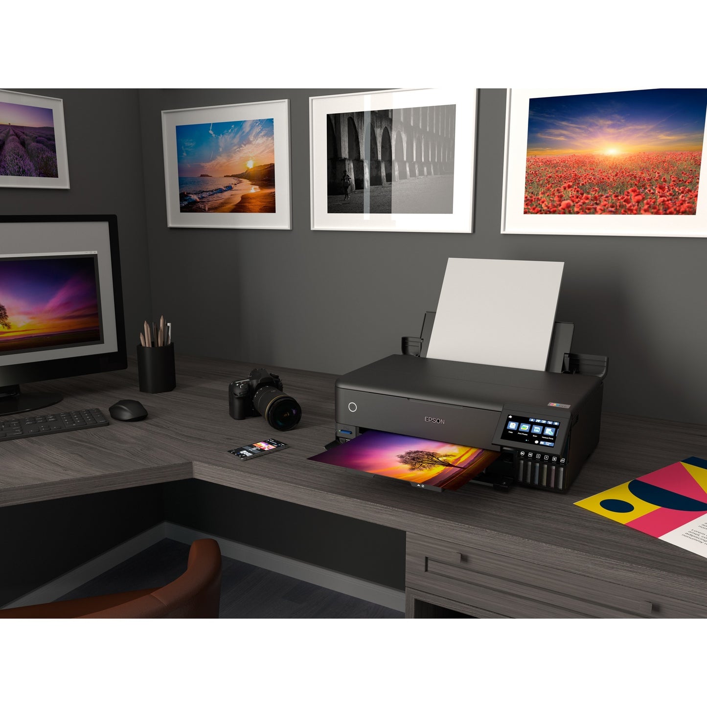 Stampante a getto d'inchiostro all-in-one Epson ecotank et-8550 (nero, USB, WLAN, scansione, copia)