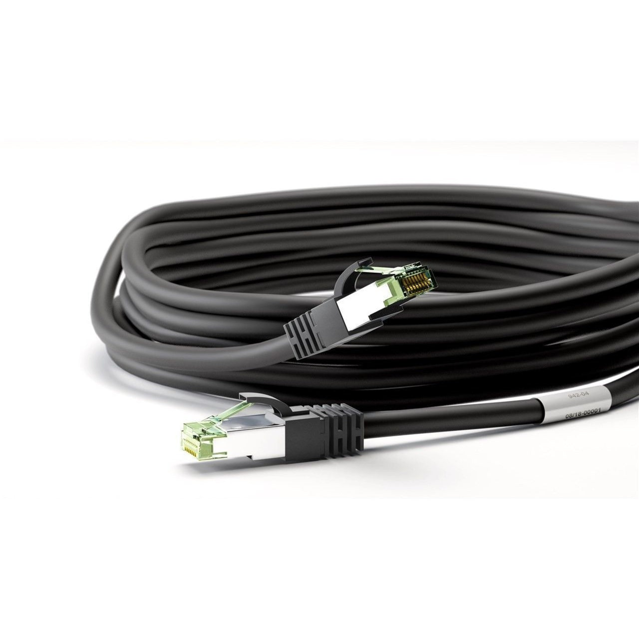 Goobay patchkabel cat.8.1 s ftp (zwart, 0,5 meter)