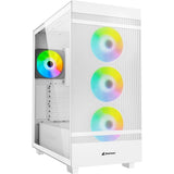 Sharkoon rebel c50 white rgb midi tower behuizing (wit | 2x usb-a | 1x usb-c | rgb | tempered glass) - afbeelding 1