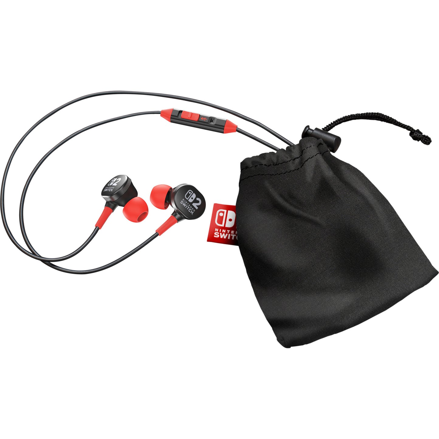 Powera wired earbuds for Nintendo Switch 2 in-ear (black red, Nintendo Switch 2, Nintendo Switch, Nintendo Switch - OLED model, Nintendo Switch Lite)