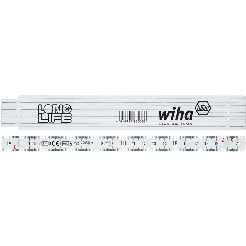 Wiha duimstok longlife® 2 m metrisch, 10 delen - 27057