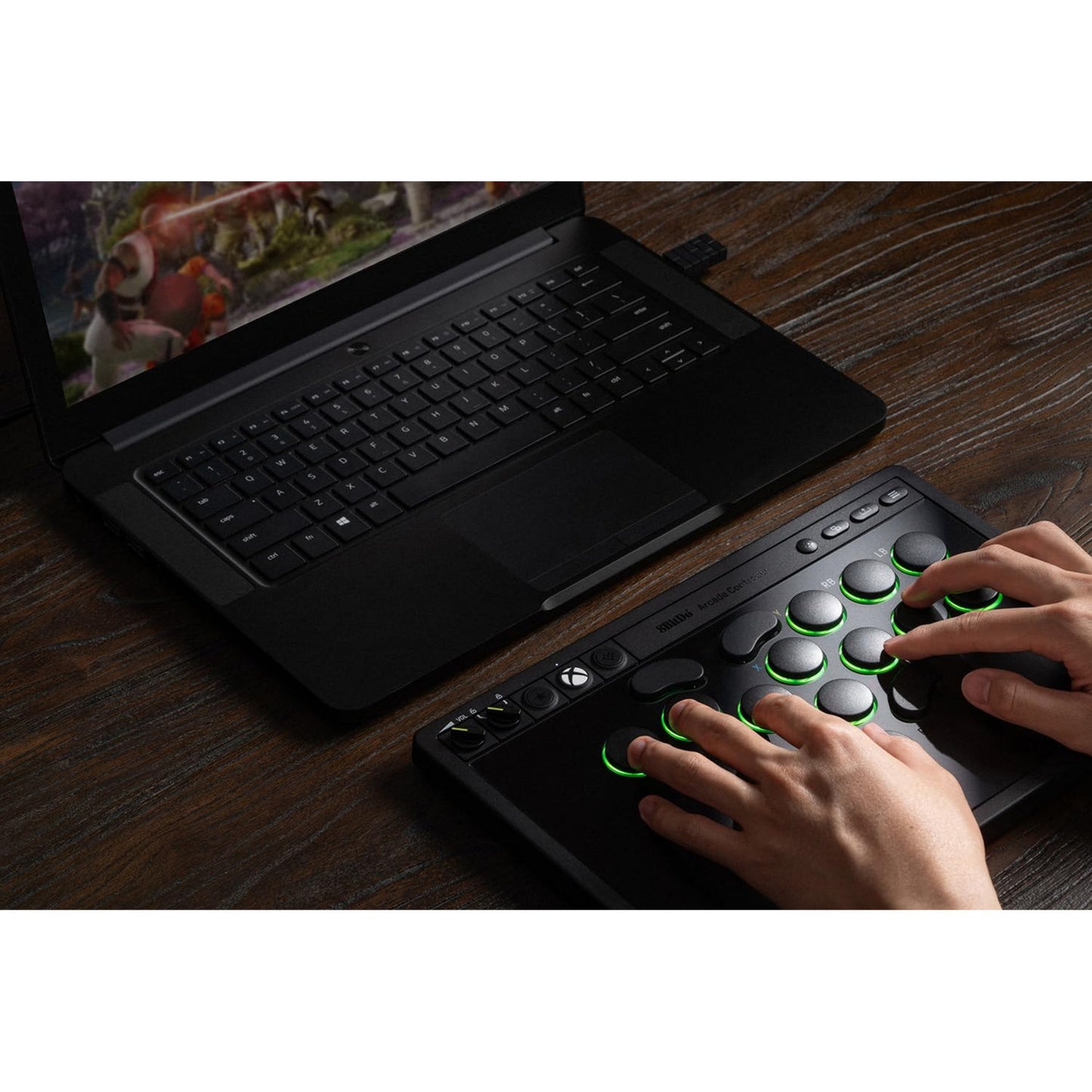 Controller arcade 8bitdo per xbox (nero, USB 2,4 GHz, serie xbox x|s, xbox one, PC)