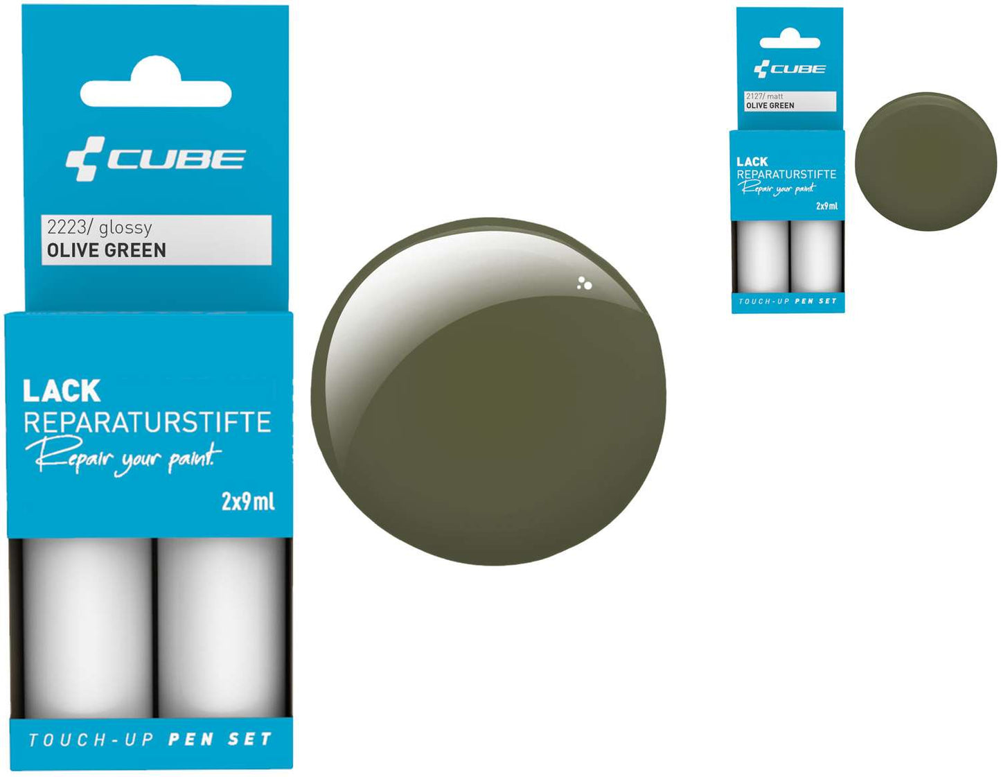 Set di pennarelli per ritocchi Cube verde oliva