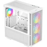 Deepcool ch560 midi tower behuizing (wit | 1x usb-a | 1x usb-c | rgb | tempered glass) - afbeelding 2