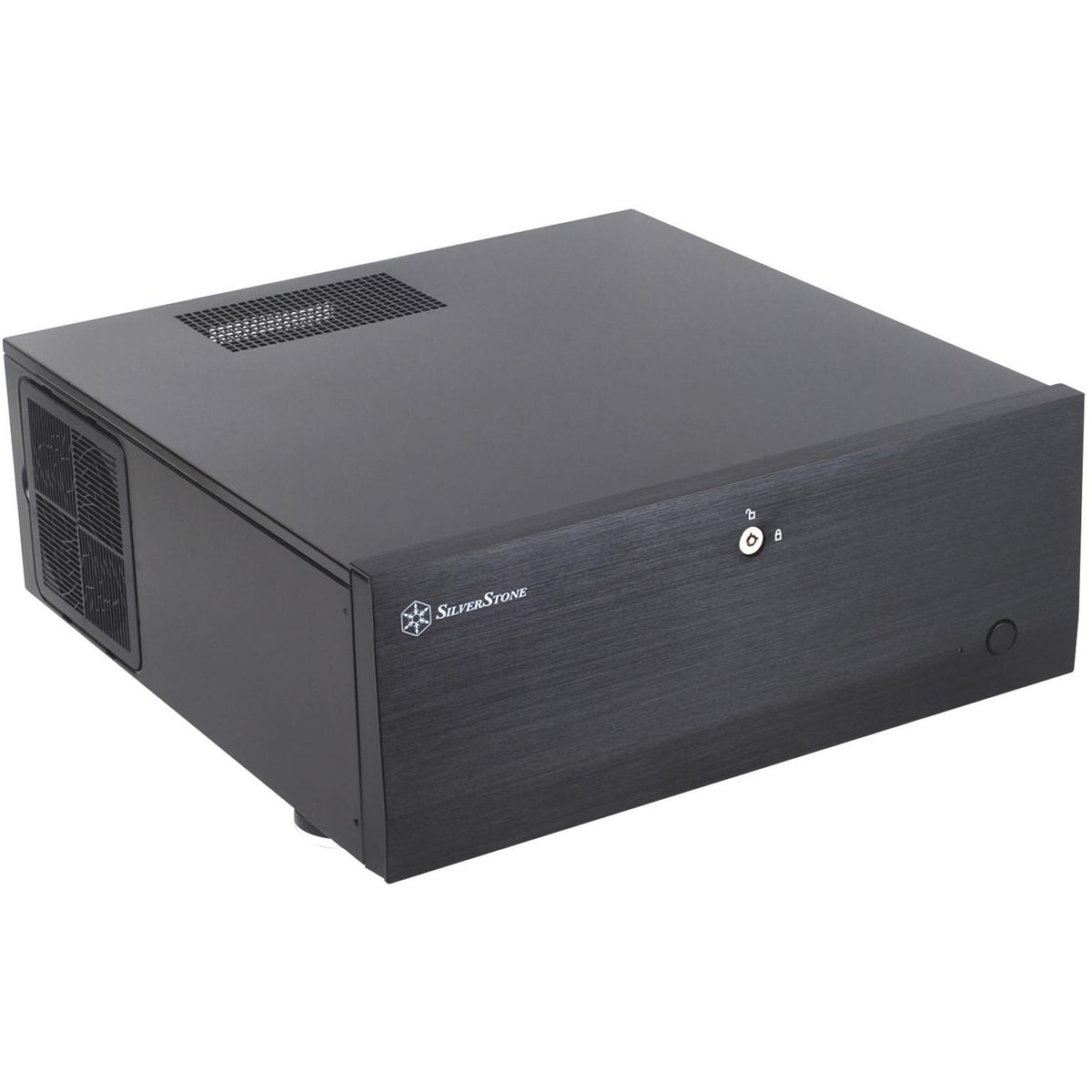 Silverstone sst-gd07b-c htpc behuizing (zwart | 1x usb-a | 1x usb-c)
