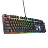 Trust GXT 871 Zora Tastiera da gioco meccanica, tastiera da gioco (nera, layout USA, rosso Huano)