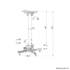 Neomounts cl25-540wh1 soporte de techo para proyector (blanco)
