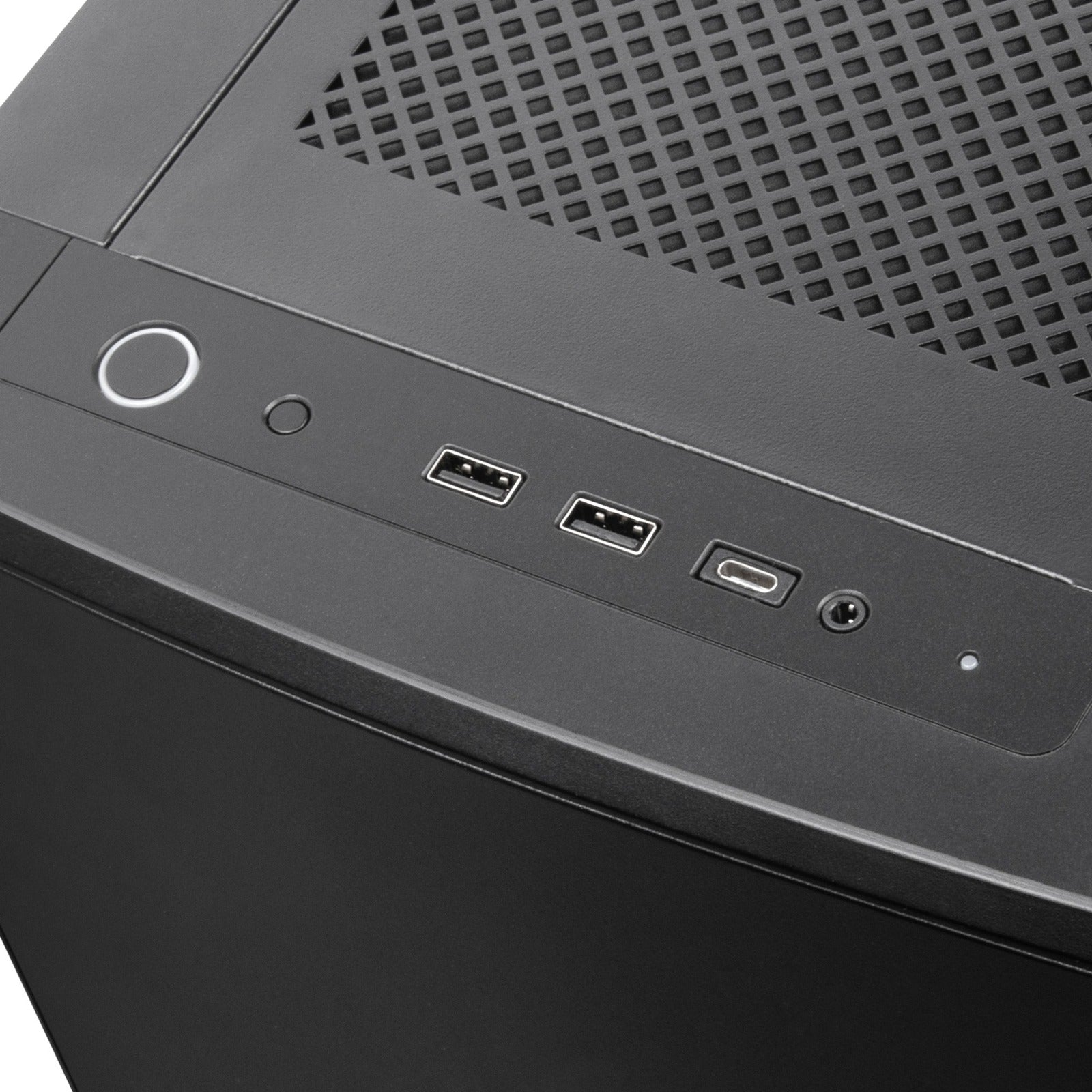 Silverstone seta q1 midi tower behuizing (zwart | 2x usb-a | 1x usb-c)