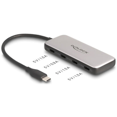 Delock USB 10 GBPS USB Type-C Hub + 4 x USB Type-C Femenino
