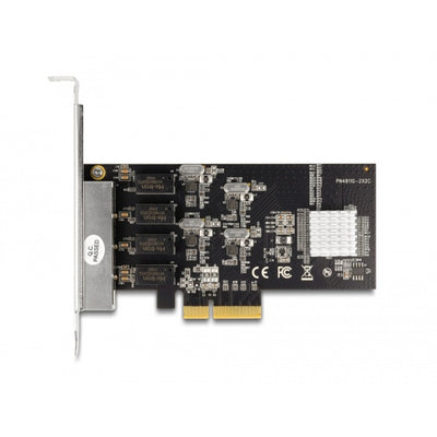 Delock PCI Express X4 Tarjeta 4 x RJ45 Gigabit Lan