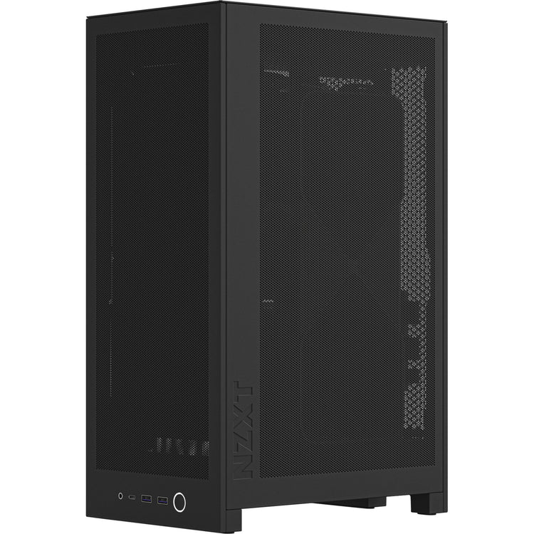 Nzxt h2 flow mini tower behuizing (zwart | 2x usb-a | 1x usb-c | tempered glass)