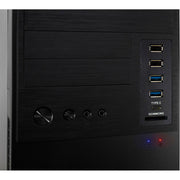 Inter-tech it-6865 midi tower behuizing (zwart | 4x usb-a | 1x usb-c) - afbeelding 6