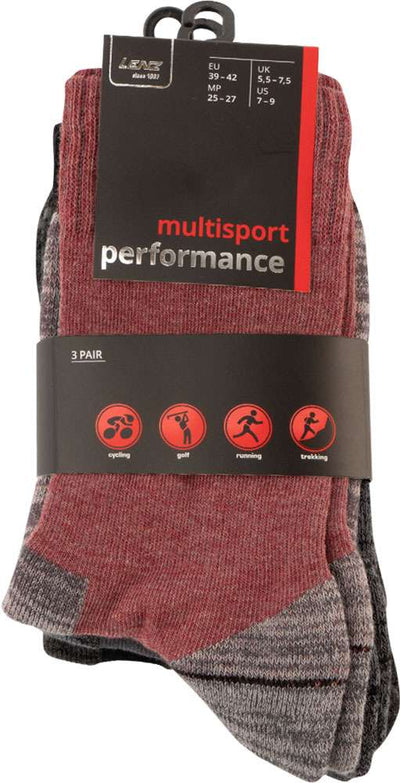 Lenz performance multisport - calzini (pacco da 3)