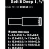 Wera belt b deep 1 doppen set, met 3 8 -aandrijving, 9‑delig dopsleutel (zwart)