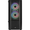 Aerocool quantum mesh v3 midi tower behuizing (zwart grijs | 3x usb-a | rgb | window)