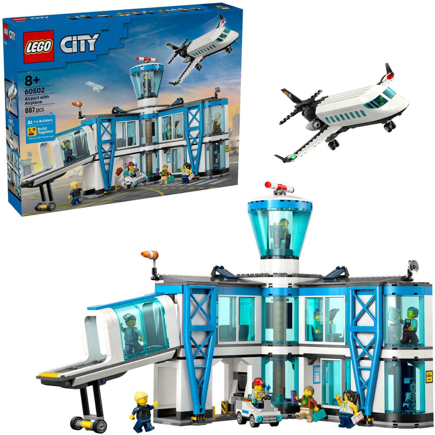 Lego my city 60502 aeropuerto con avión