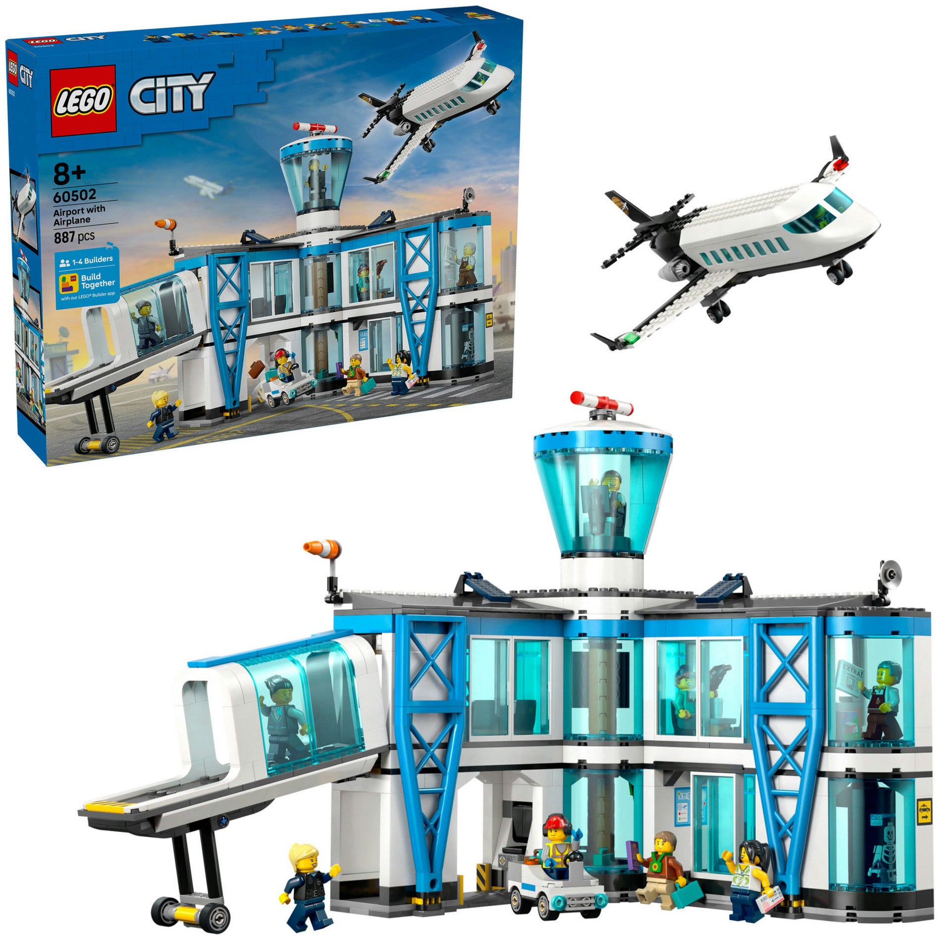 Lego my city 60502 aeropuerto con avión