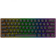 Tastiera meccanica wireless Royal Kludge RK61, tastiera da gioco (nera, layout USA, interruttore marrone, 60%, RGB, hot swap, Bluetooth USB-C da 2,4 GHz)