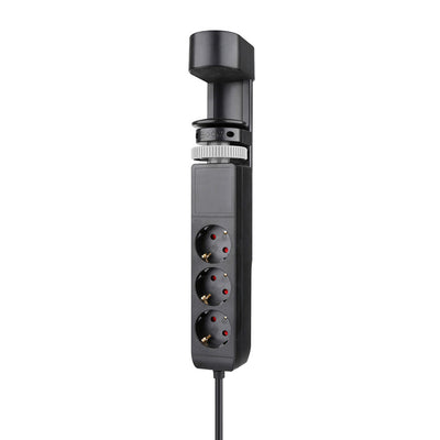 Neomounts DS22-840BL6 Desk Socket With Clamp, 1.4 M, Indoor, Type F, Plastic, Black, Power Delivery