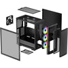 Deepcool ck560 midi tower behuizing (zwart | 2x usb-a | 1x usb-c | rgb | tempered glass)
