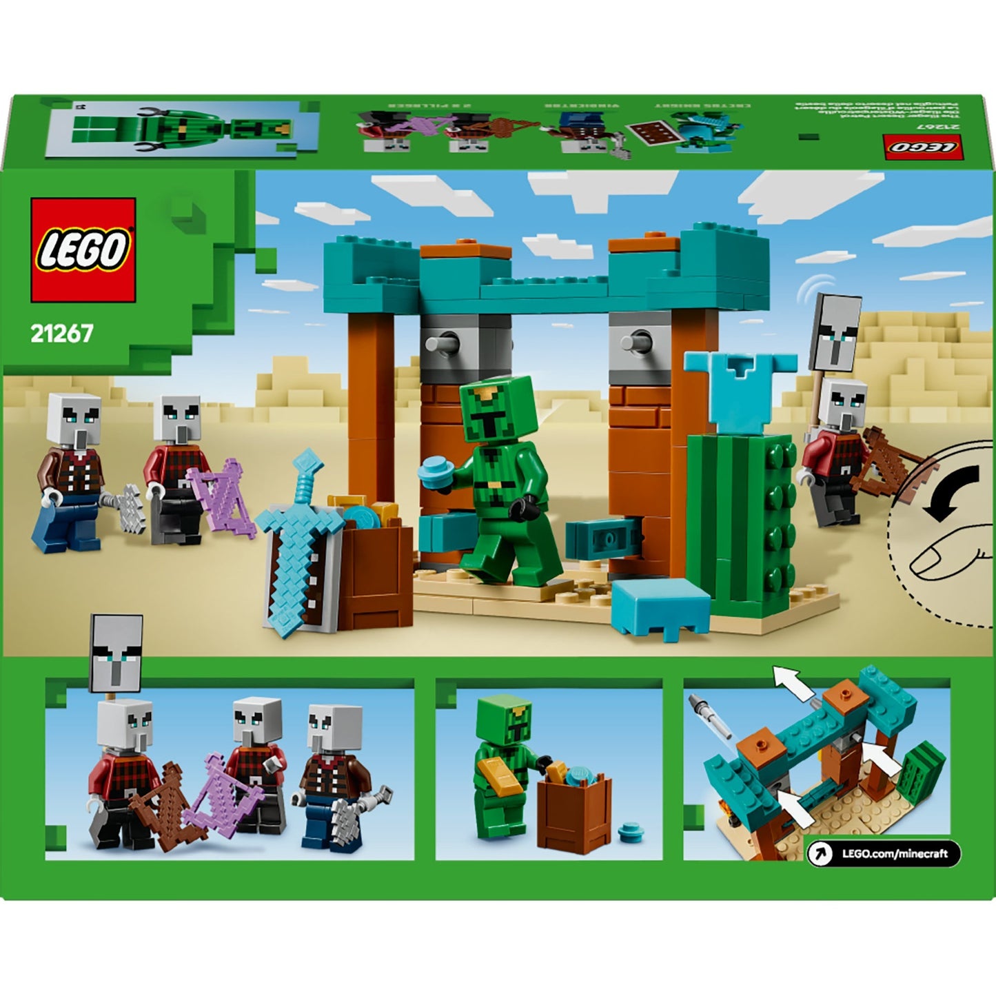 Lego Lego Minecraft 21267 The Illagers nel deserto