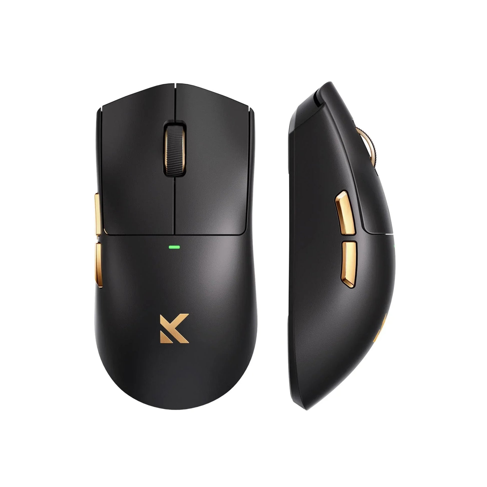 Mouse da gioco wireless ultraleggero Mchose K7 (oro nero, RGB, USB 2,4 GHz, 42.000 dpi)
