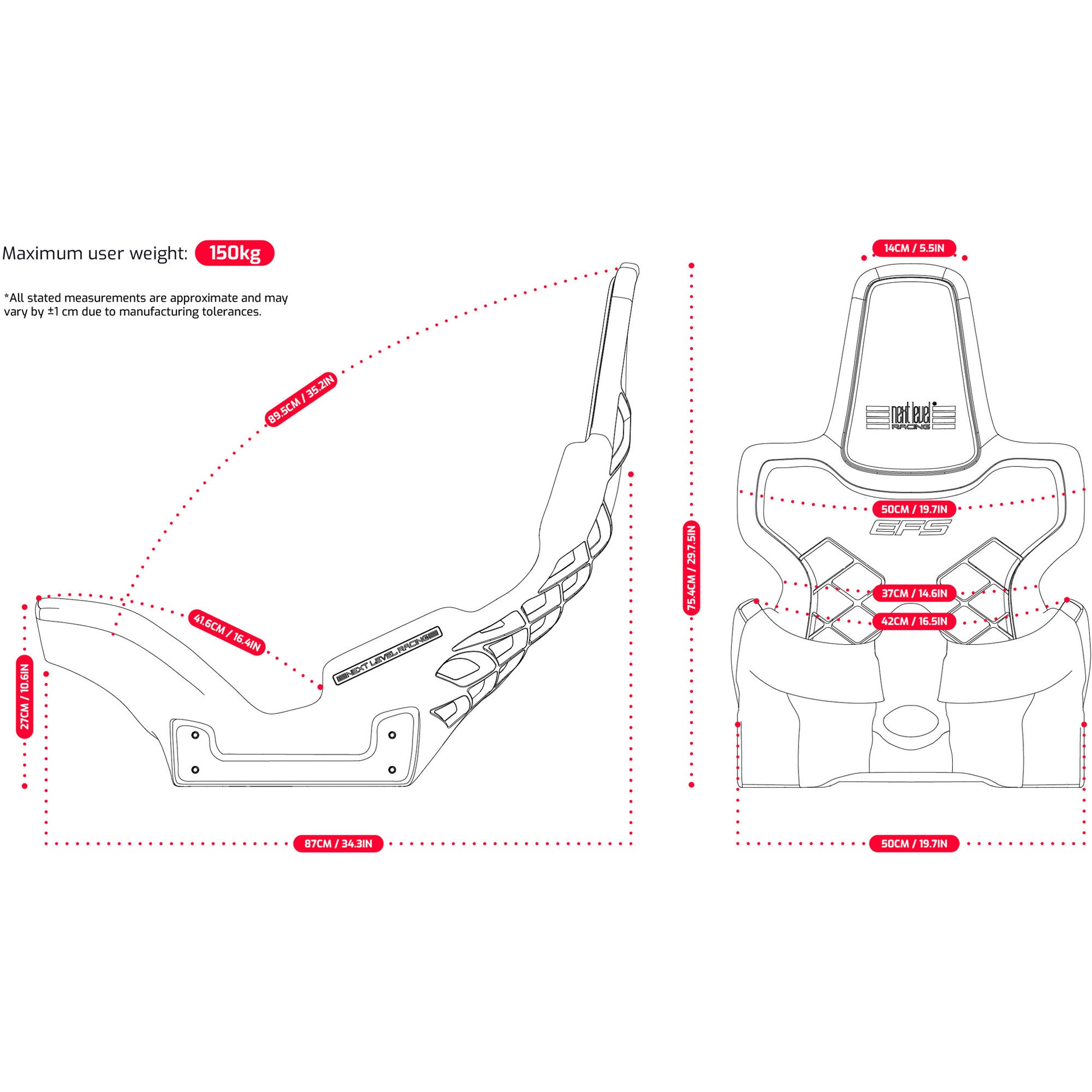 Next level racing elite formula seat gamestoel (zwart)