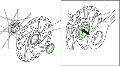 Tipo di blocco shimano HB-M618 PROVAZIONE PER Centerlock