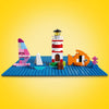 Piatto di edificio blu lego 11025