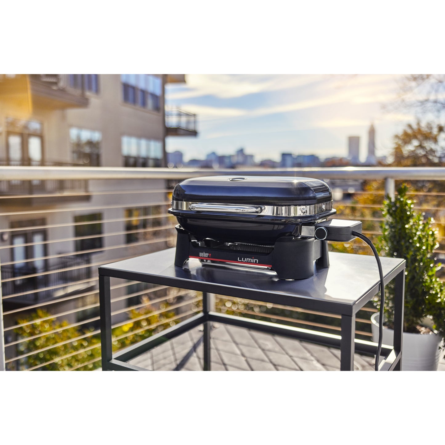 Weber lumin barbecue elettrico compatto per esterno (nero)