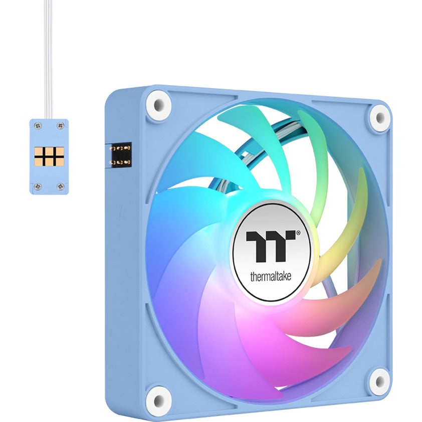 Thermaltake ct120 ex argb sync ventola di raffreddamento per PC hydrangea blue (pacchetto da 3 ventole) ventole per case (azzurro, 3 pezzi, 120 x 120 x 25 mm, pwm)