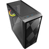 Sharkoon vs8 rgb black midi tower behuizing (zwart | 2x usb-a | 1x usb-c | rgb | tempered glass)