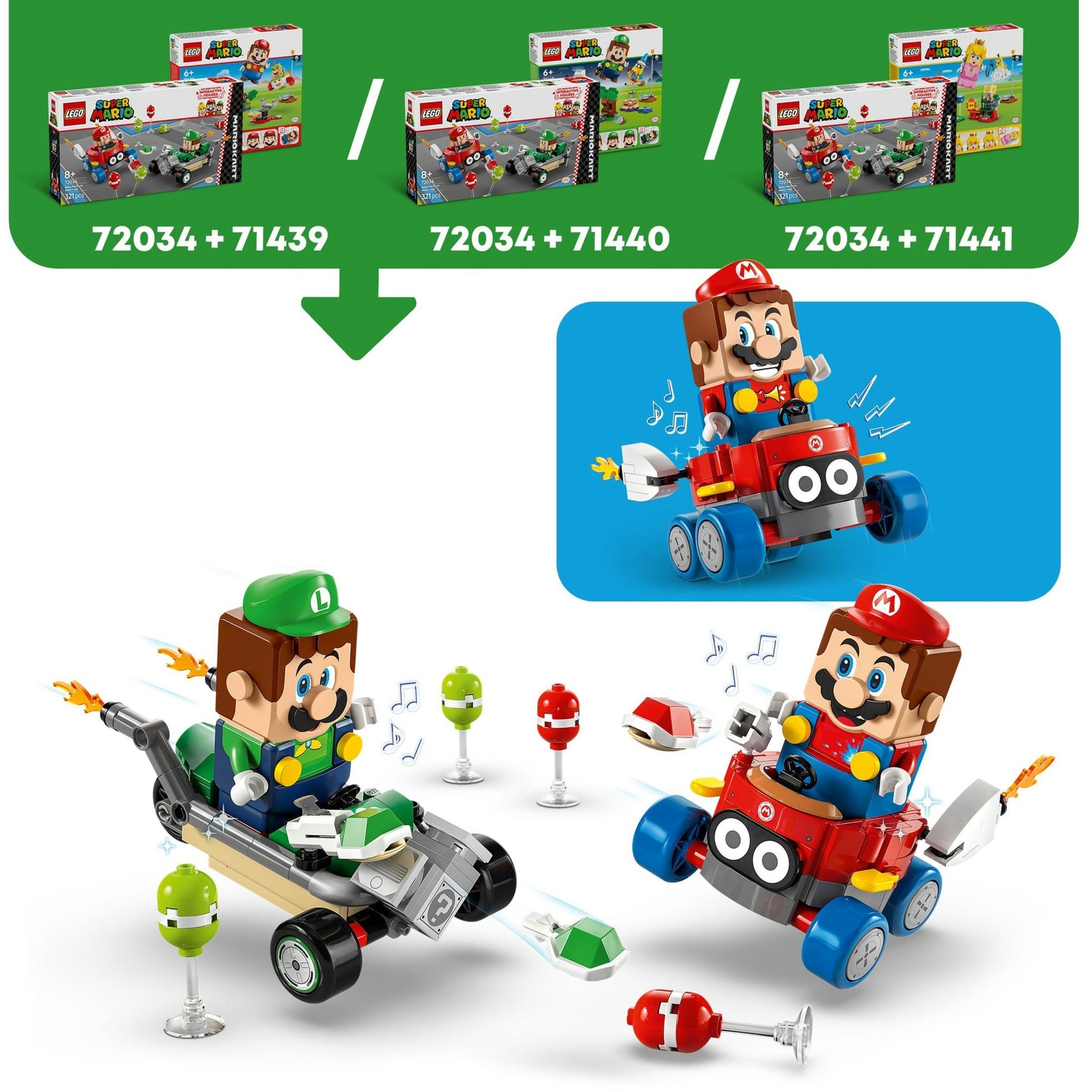 LEGO LEGO Super Mario 72034 Mario Kart Baby Mario vs. Bebé luigi