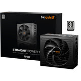 Be quiet! straight power 12 platinum modulaire 750 watt voeding (zwart, 1x 12v-2x6, 4x pcie) - afbeelding 1