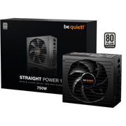 Be quiet! straight power 12 platinum modulaire 750 watt voeding (zwart, 1x 12v-2x6, 4x pcie) - afbeelding 1