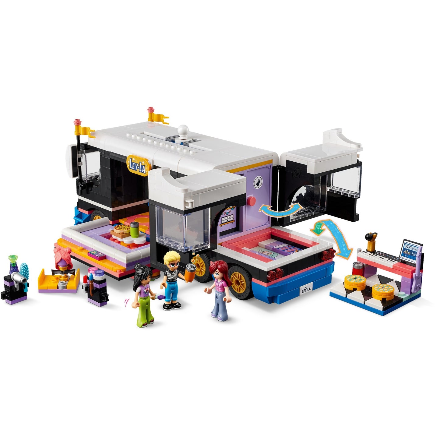 Lego friends - toerbus van popster constructiespeelgoed (42619)