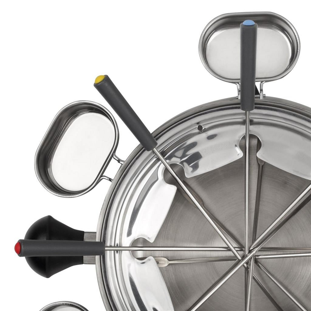 Fonduta Tristar fo-1100 (acciaio inossidabile, 8 persone, 1300 w, adatta per olio, cioccolato e formaggio)