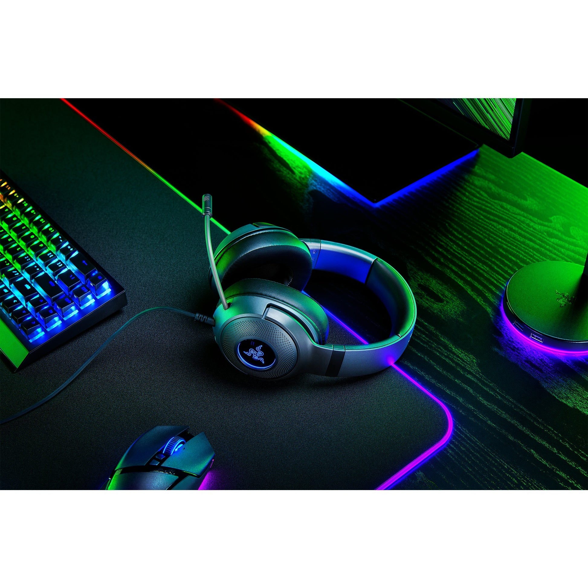 Cuffie da gioco over-ear Razer Kraken V3 x (Nero, RGB, PC, Playstation 4)