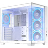 Custodia midi tower Asus a32 plus (bianco | 2x USB-A | 1x USB-C | RGB | vetro temperato)