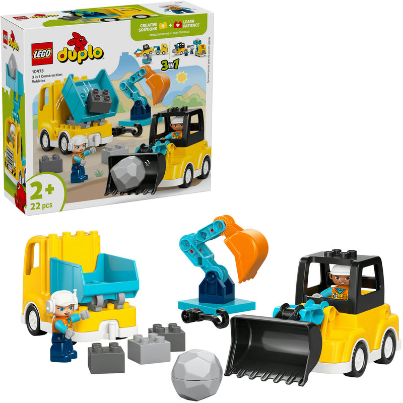 Lego Duplo Town 10475 Veicoli da cantiere 3in1
