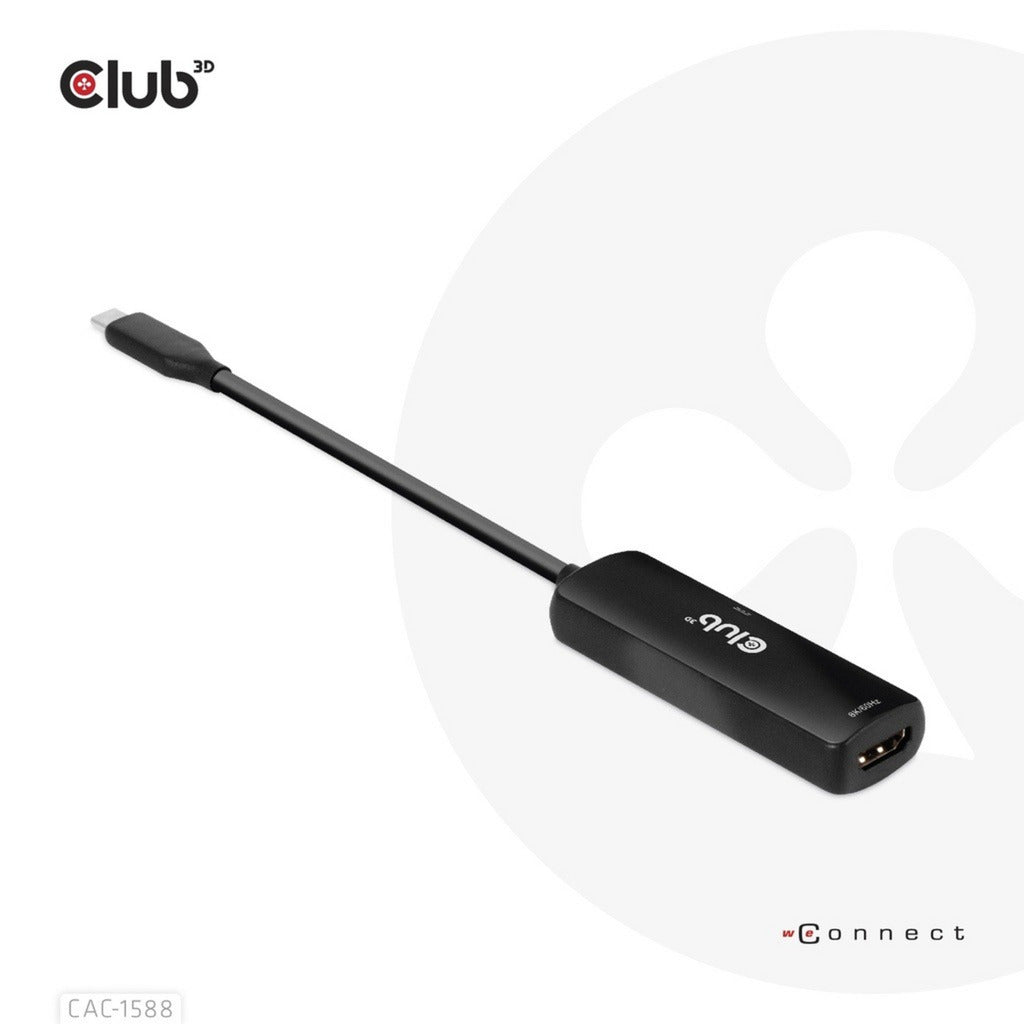 Adattatore Club 3D da USB-C a HDMI 2.1+ PD 3.0 da 100 watt (nero)