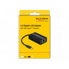 Delock usb-c male > 2.5 gigabit lan adapter (zwart, 0,135 meter)