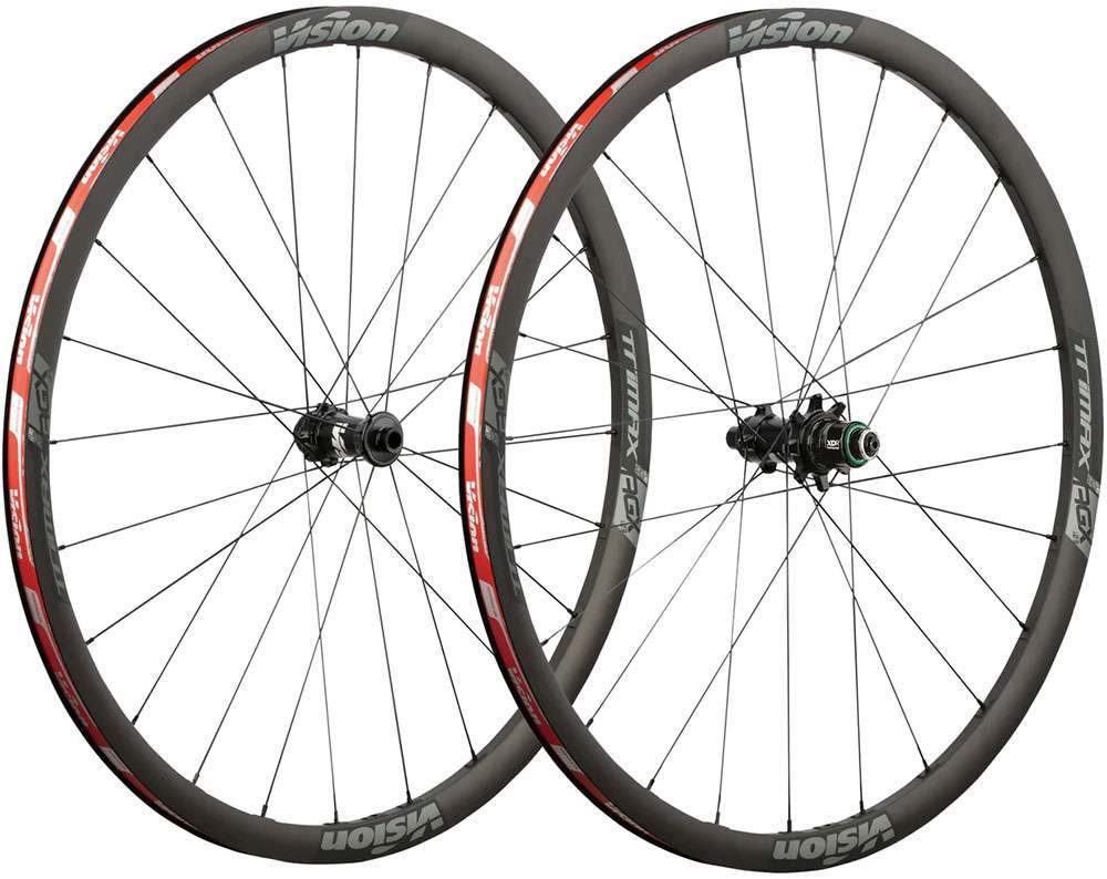 Vision trimax aero gravel i23 disc clincher tlr wheelset