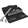Wera 8100 sc 8 zyklop metal-ratelset omschakelbaar, 1 2 aandrijving gereedschapsset (28-delig)