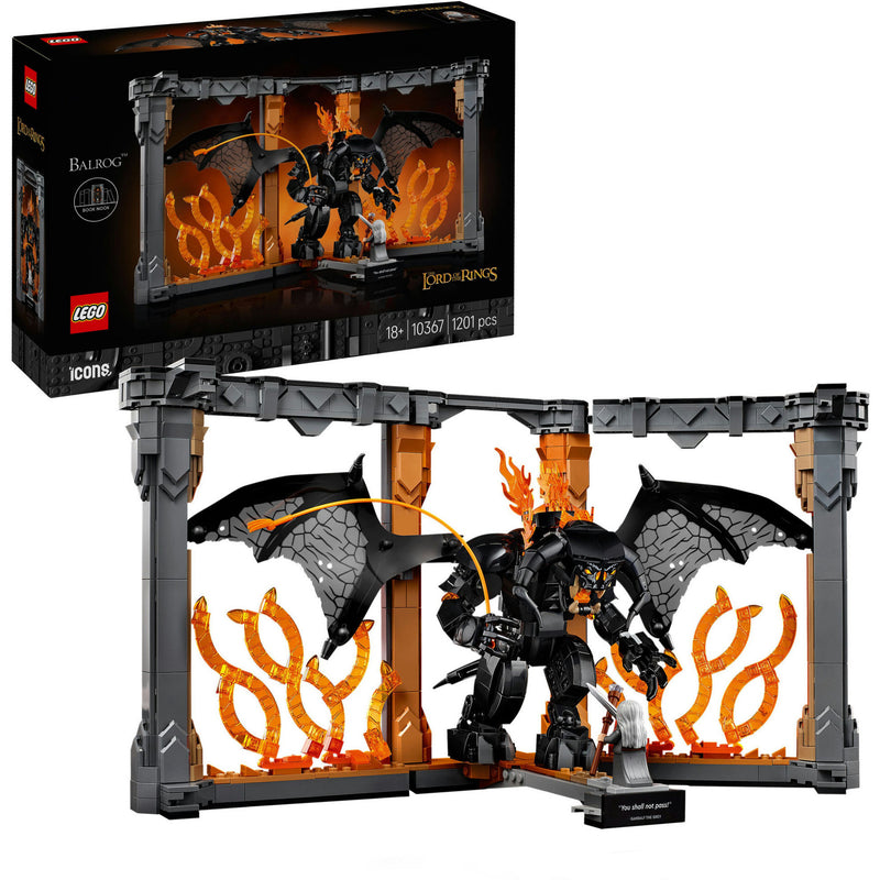 Lego icons boekensteun: the lord of the rings – balrog constructiespeelgoed (10367)